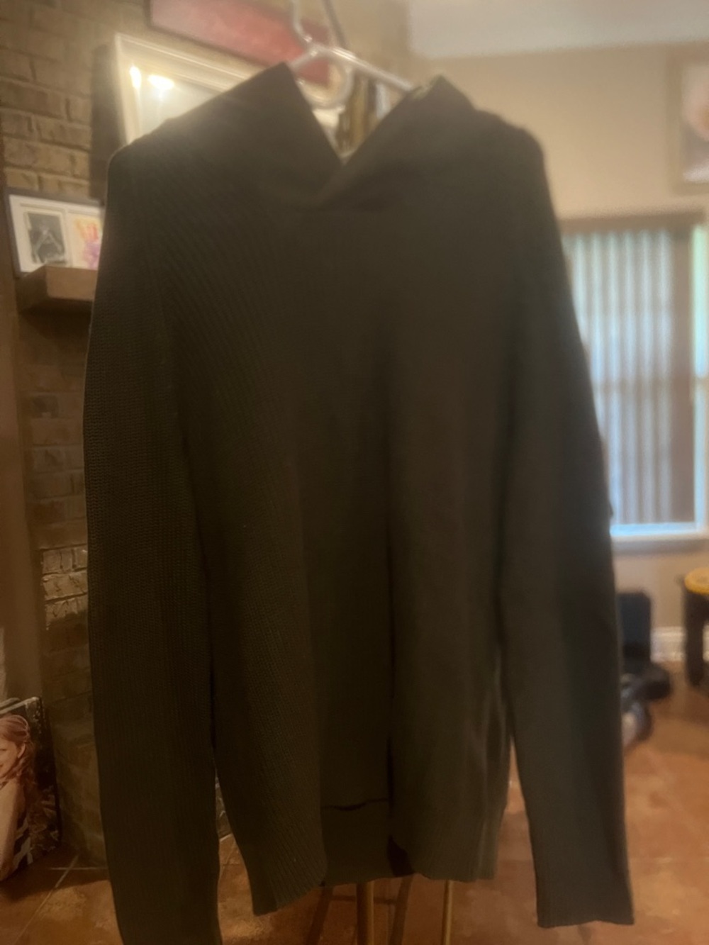 Express Olive Green Cowl Neck Men's Sweater